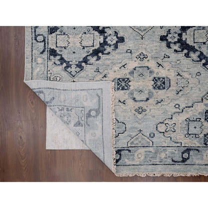 13'9"X17'9" Gray Wool Hand Knotted Anatolian Design Oversized Rug