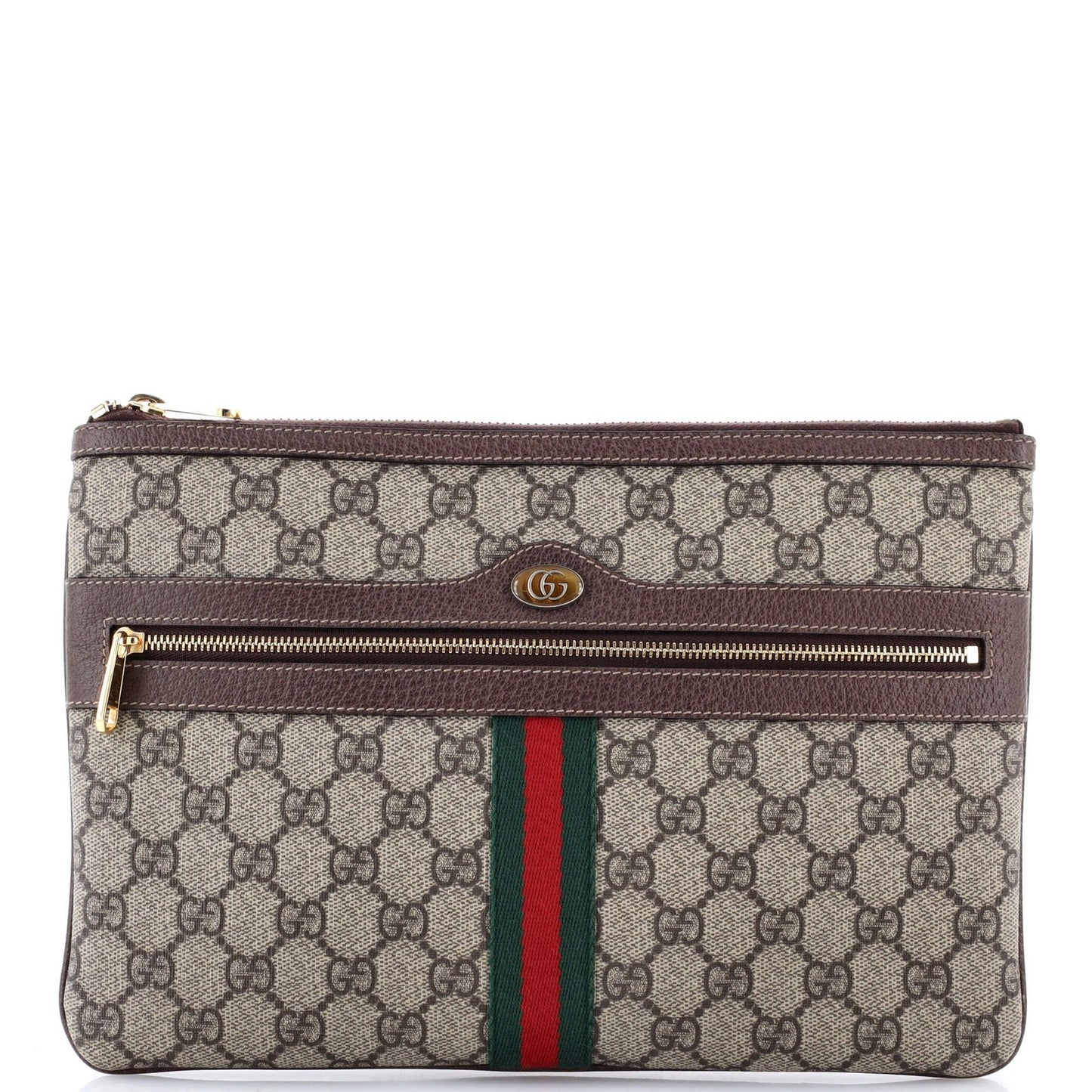 Gucci Ophidia Zip Pouch Gg Coated Canvas Large
