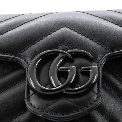 Gucci Gg Marmont Flap Belt Bag Matelasse Leather