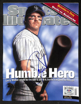 Larry Walker Signed 6/11/2001 Sports Illustrated