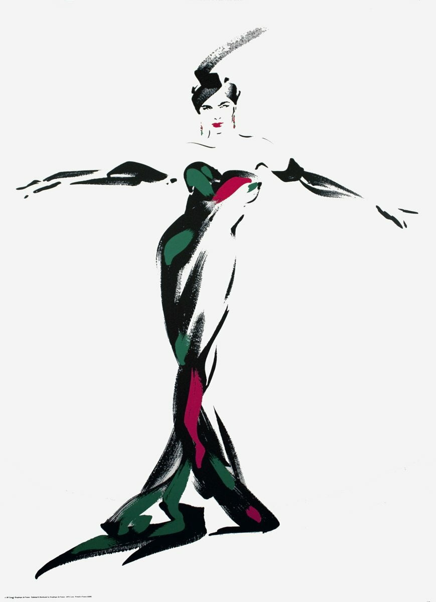 Michel Canetti Lucia " Serigraph Contemporary Multicolor, Bla