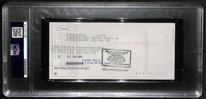 Johnny Unitas Hof Signed/Auto 1999 Bank Check