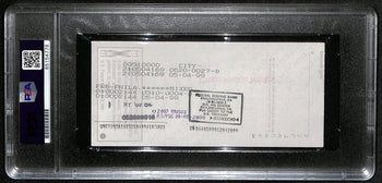 Johnny Unitas Hof Signed/Auto 1999 Bank Check