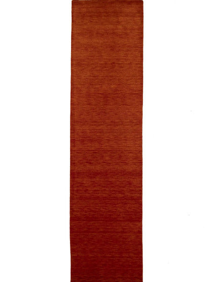 Orange Red Solid Design Hand-Loomed 3X10 Gabbeh