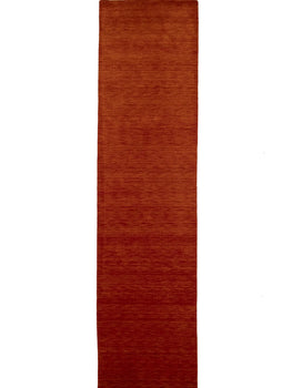 Orange Red Solid Design Hand-Loomed 3X10 Gabbeh