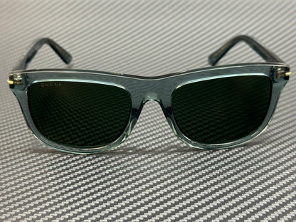 GUCCI GG1444S 004 Blue Transparent Green Men's Large 55 mm Sunglasses