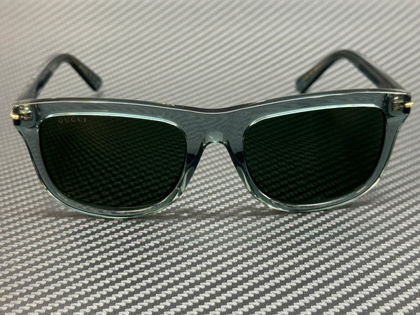 GUCCI GG1444S 004 Blue Transparent Green Men's Large 55 mm Sunglasses