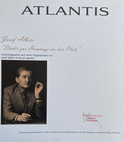 Josef Albers Lithograph Coa Signed Numbered A