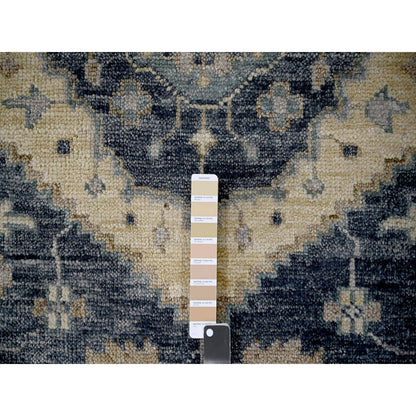 9'3"X12'3" Toasty Gray Bookshaish Design Hand Knotted Wool Oriental Rug