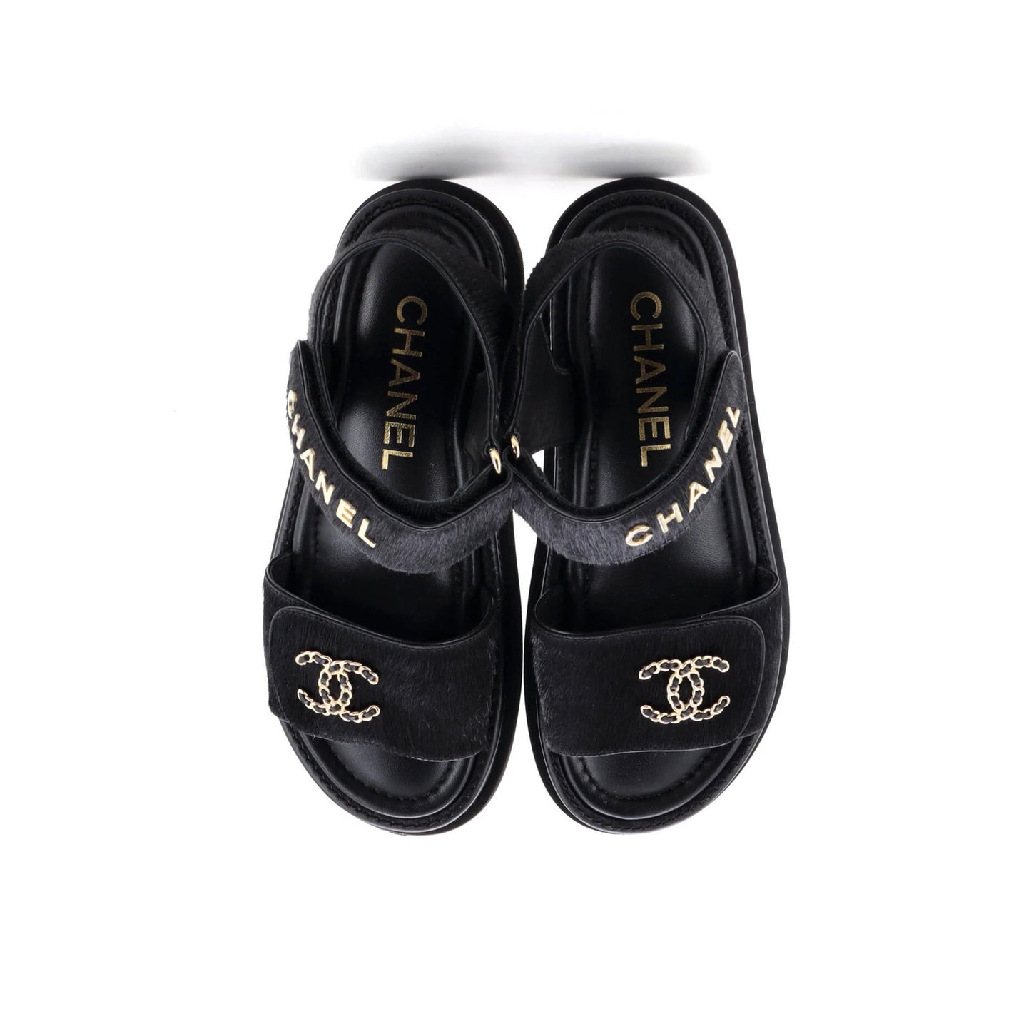 Chanel Women'S Dad Sandals Pony Hair