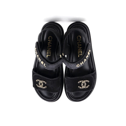 Chanel Women'S Dad Sandals Pony Hair
