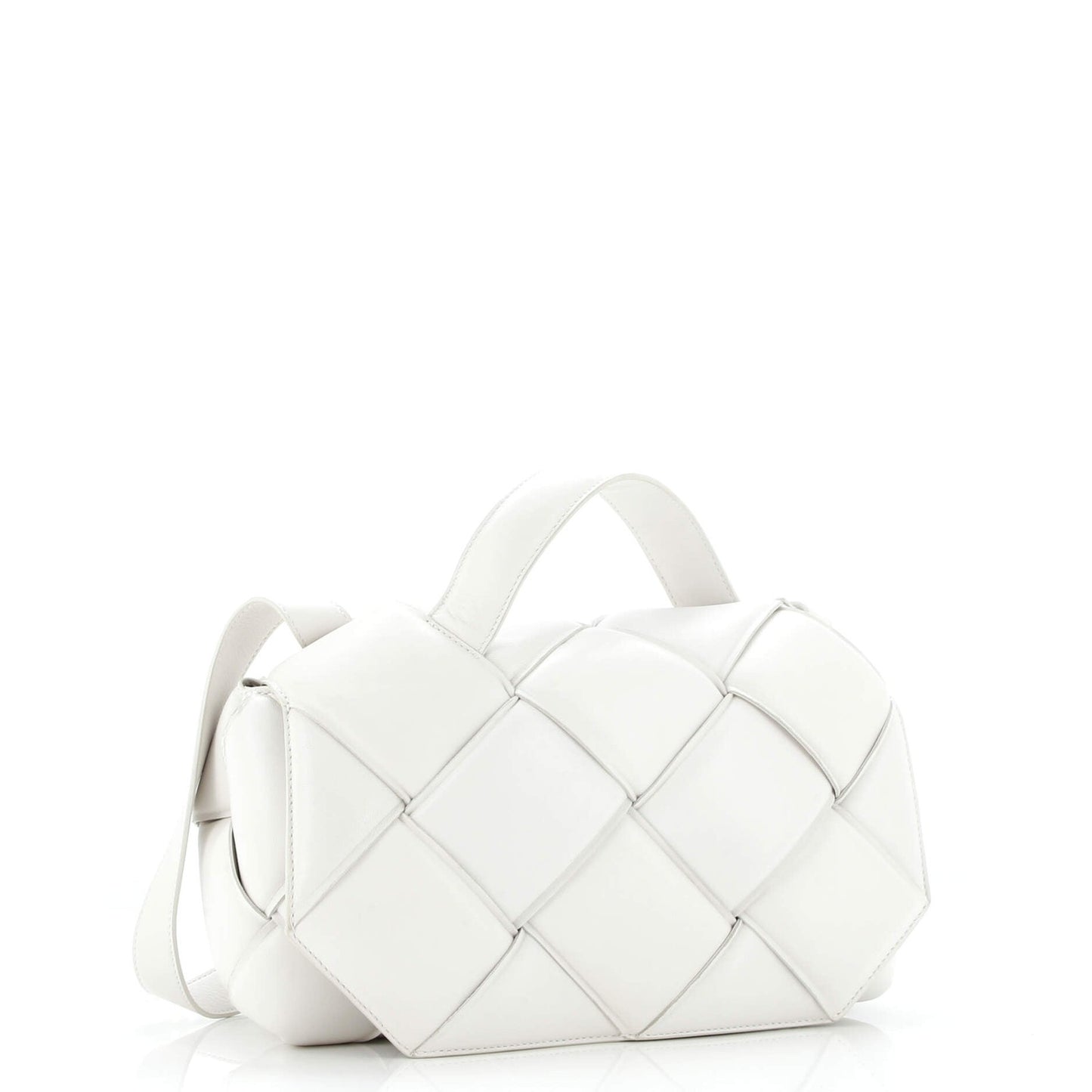 Bottega Veneta Top Handle Shoulder Bag Padded Maxi Intrecciato Leather