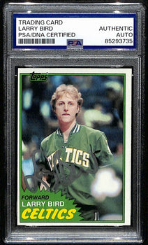 Larry Bird Hof Signed/Autographed 1981 Topps Card