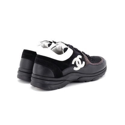 Chanel Women'S Cc Low-Top Sneakers Leather And Mesh