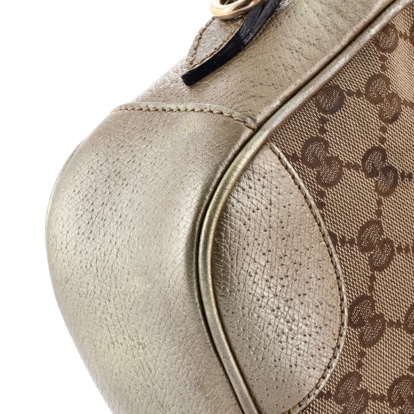 Gucci Bree Disco Crossbody Bag Gg Canvas With Leather Mini
