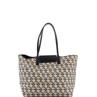 Salvatore Ferragamo Gancini Travel Tote Gancini Jacquard Medium