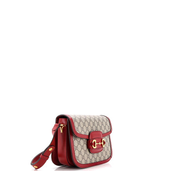 Small Gucci Horsebit 1955 Shoulder Bag GG Coated Canvas with Leather