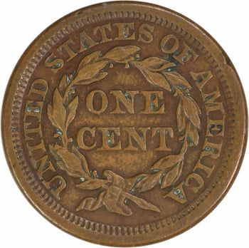 1853 Large Cent AU Uncertified #230