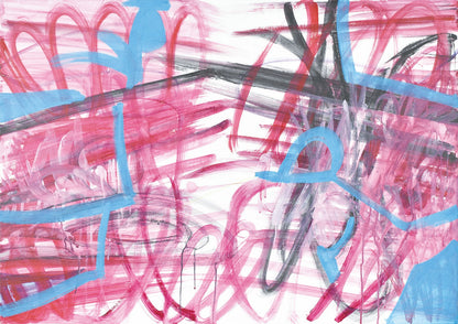 Oki Original Acrylic Board Painting 2001 Contemporary Large Hiroyuki