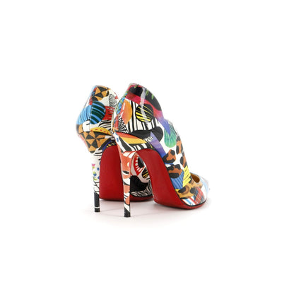 Christian Louboutin Women'S Hot Chick Pumps Printed Patent 100