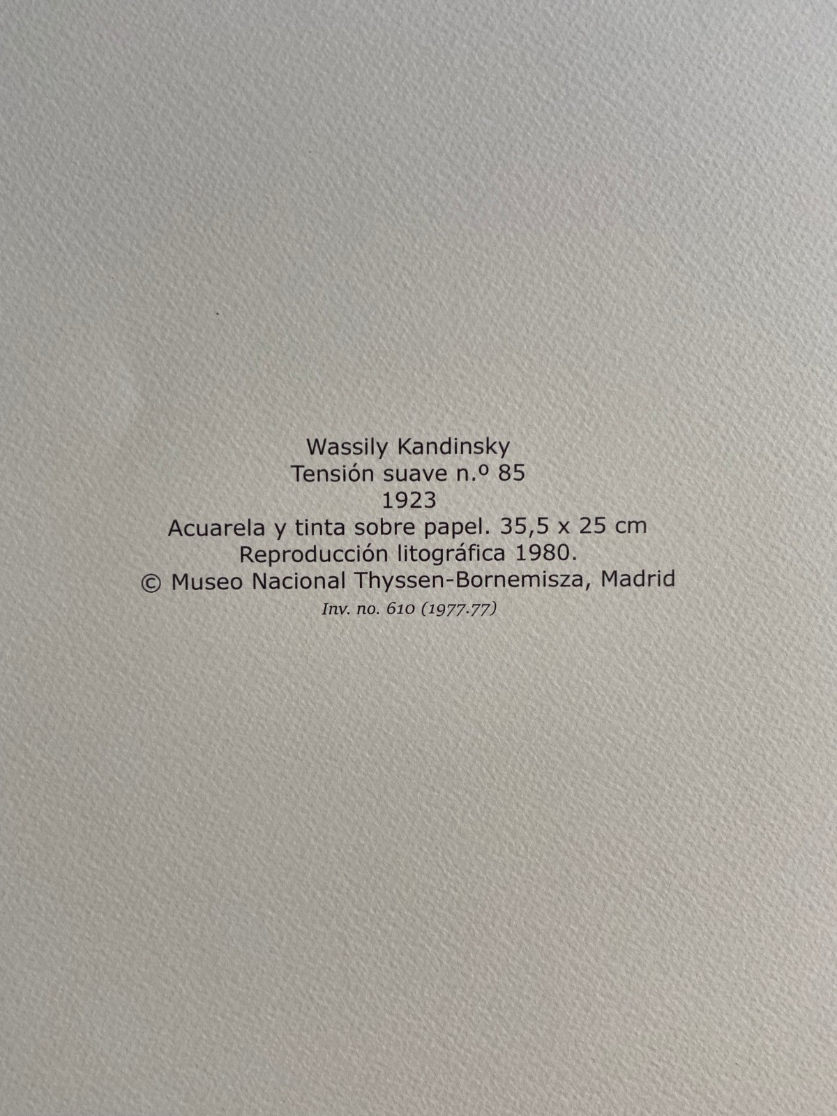 Wassily Kandinsky Lithograph Signed Coa Thyssen-Bornemisza Museum