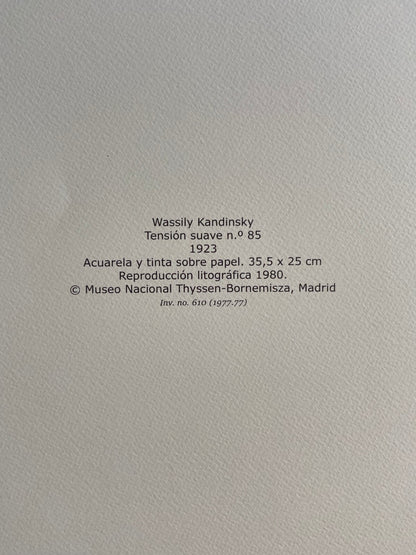 Wassily Kandinsky Lithograph Signed Coa Thyssen-Bornemisza Museum