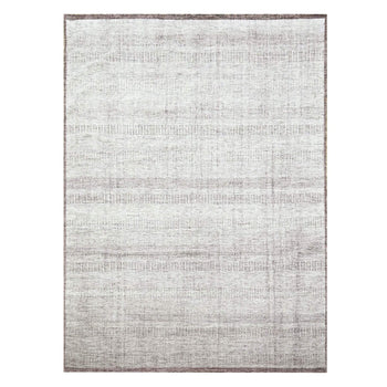 9'X12' Red & White Oxidized Grass Design Wool Hand Knotted Oriental Rug