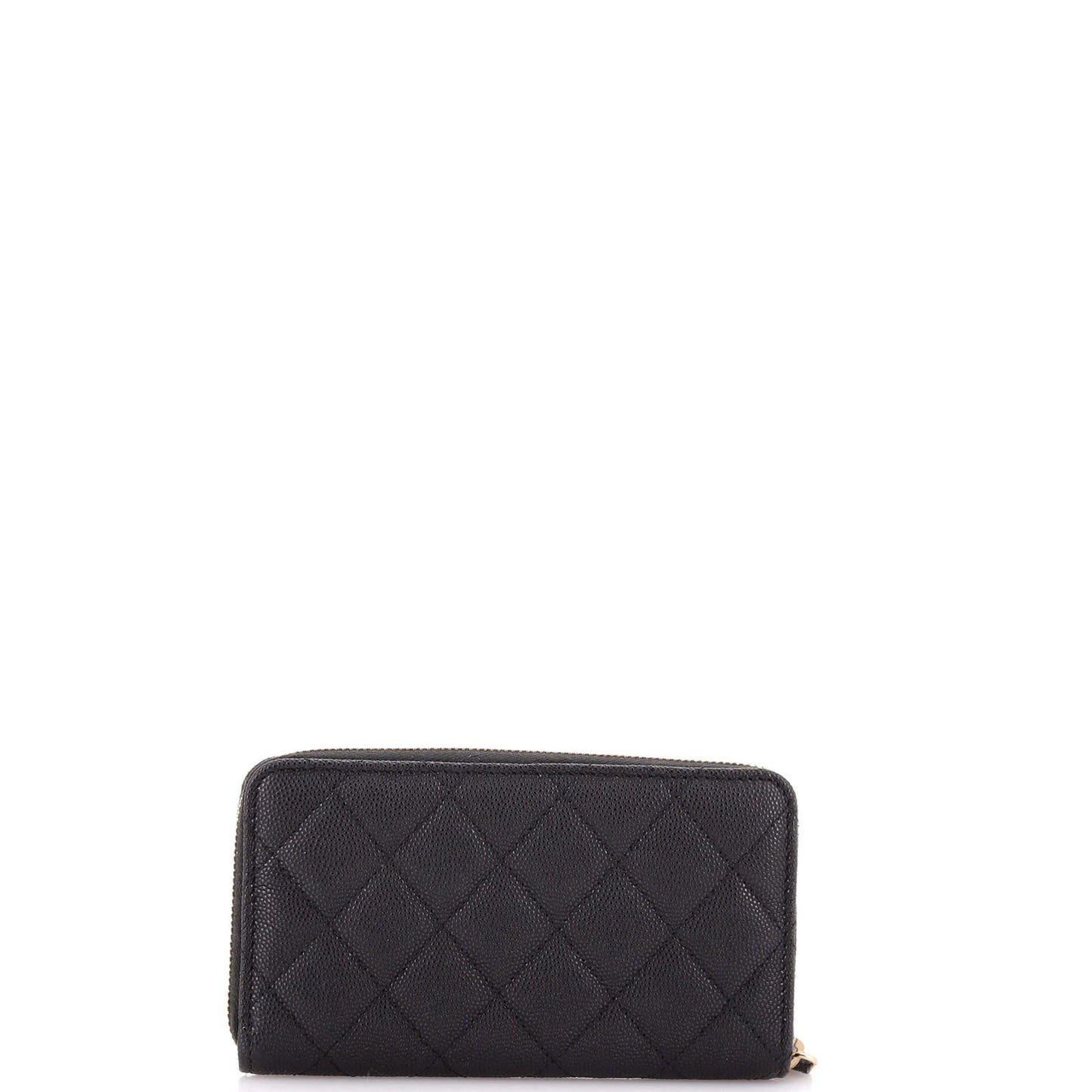 Chanel In & Out Zip Around Wallet Quilted Caviar Small