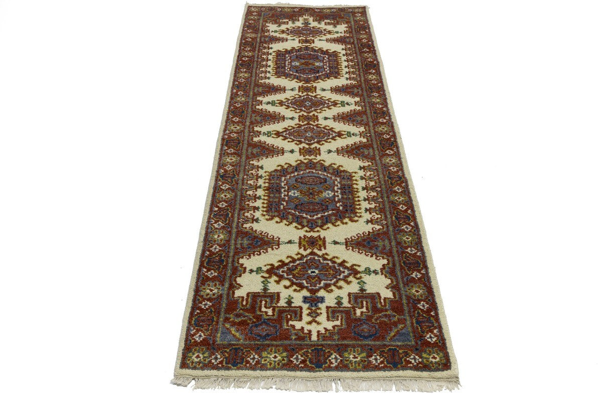 Indo-Viss Tribal Wool Runner Rug Oriental Farmho