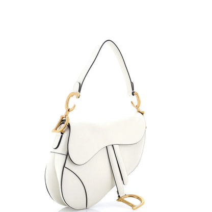 Christian Dior Saddle Handbag Leather Medium