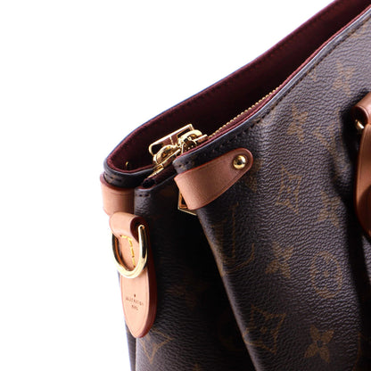 Louis Vuitton Soufflot Tote Monogram Canvas With Leather Mm