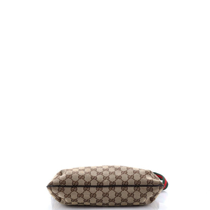 Gucci Web Strap Messenger Bag Gg Canvas Small