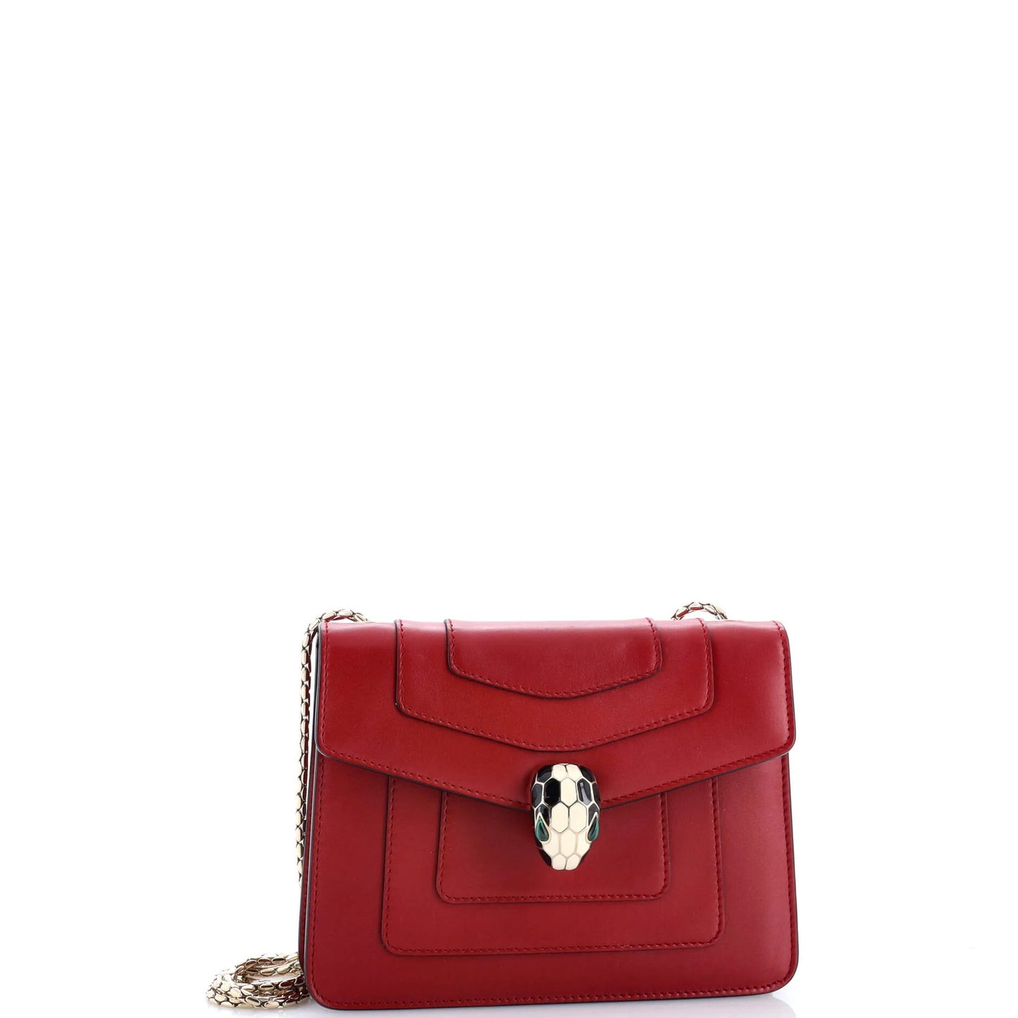 Bvlgari Serpenti Forever Square Shoulder Bag Leather Small