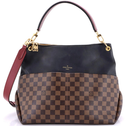 Louis Vuitton Maida Handbag Damier With Leather