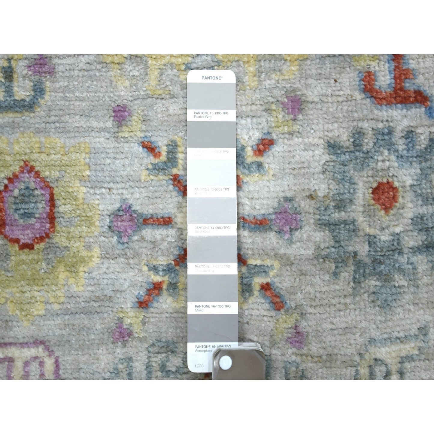 2'8"X9'10" Gray Soft Wool Hand Knotted Afghan Angora Oushak Runner Rug