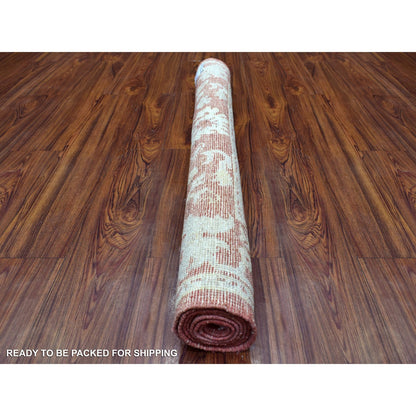 4'X6'1" Rich Red Angora Oushak Extremely Durable Hand Knotted Rug