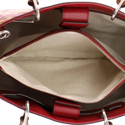 Gucci Bamboo Shopper Tote Blooms Print Leather Medium