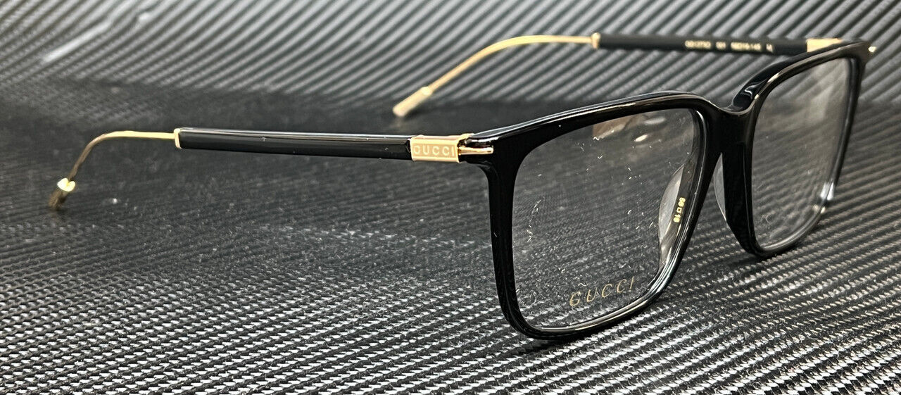 Gucci Gg1273O 001 Black Gold Men'S Medium 56 Mm