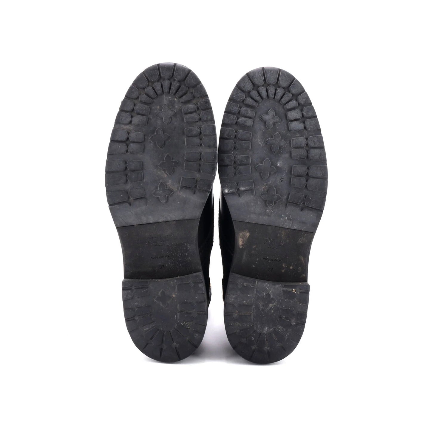 Fendi Women'S Rockoko Combat Boots Leather With Knit Stretch Fabric And Zucca