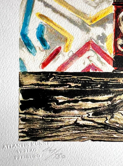 Jasper Johns Lithograph Coa Signed Op Numbered In Pencil Stamp 180Ex