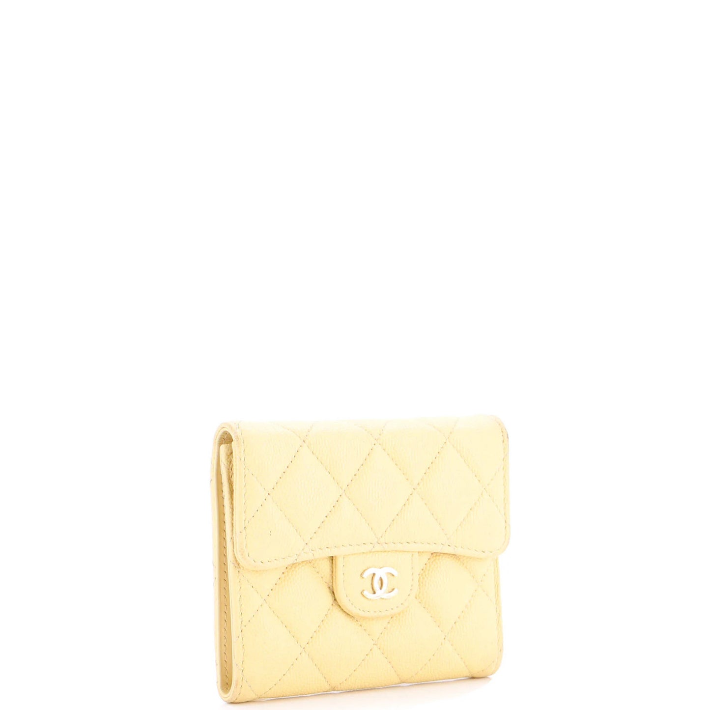 Chanel Cc Compact Classic Flap Wallet Quilted Caviar