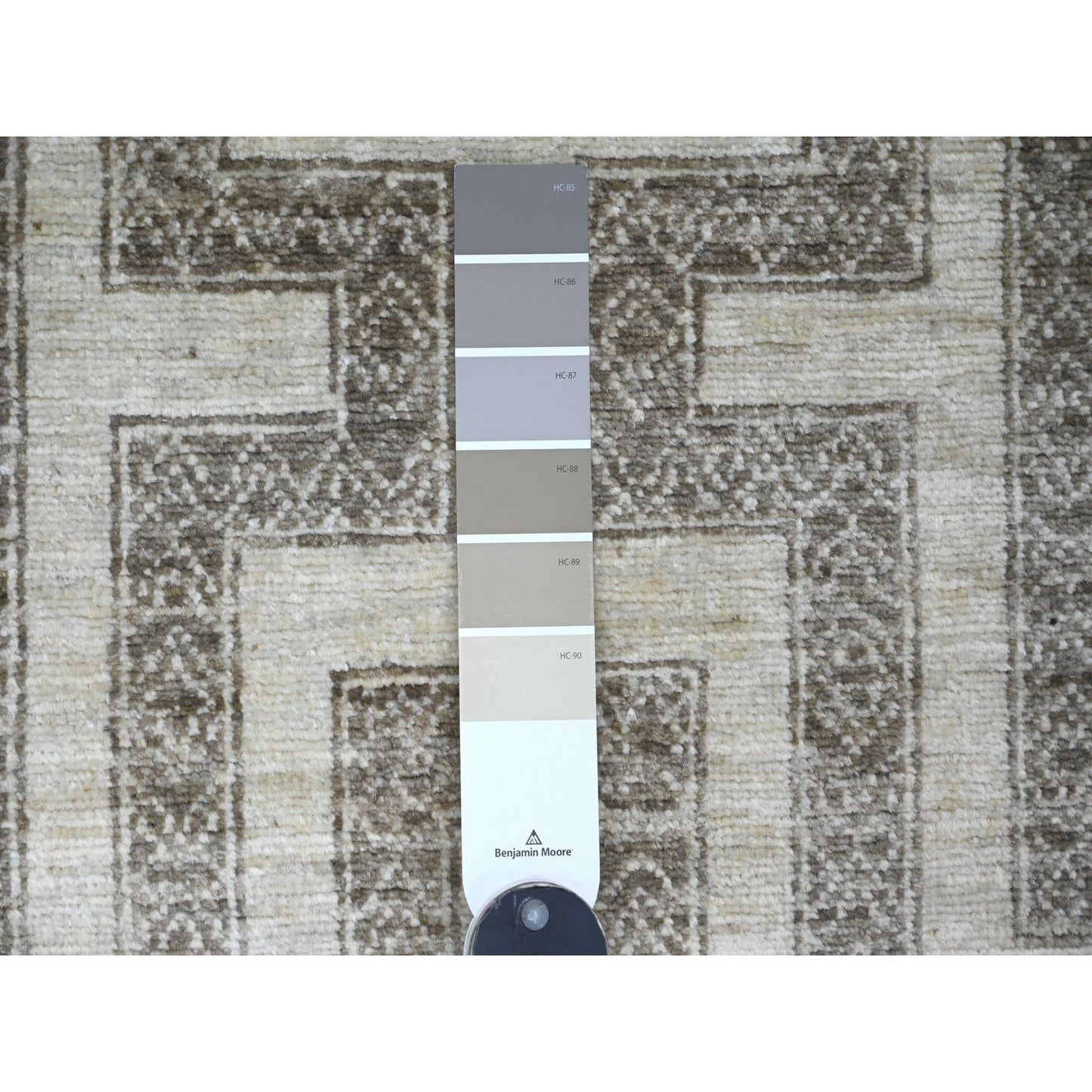 2'7"X9'5" Moroccan Berber Influence Pattern Wool Hand Knotted Runner Rug