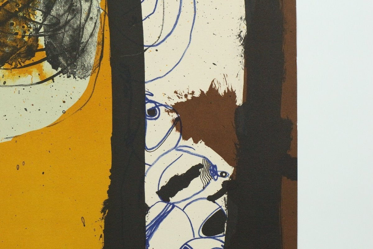Josep Guinovart 1974 Lithograph Abstract Expressionist Print Barcelona Art 3/75