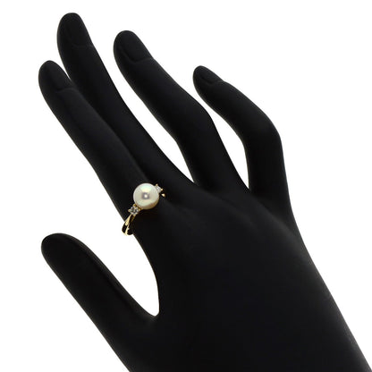 Tiffany&Co. Pearl Pearl Diamond Ring K18 Yellow