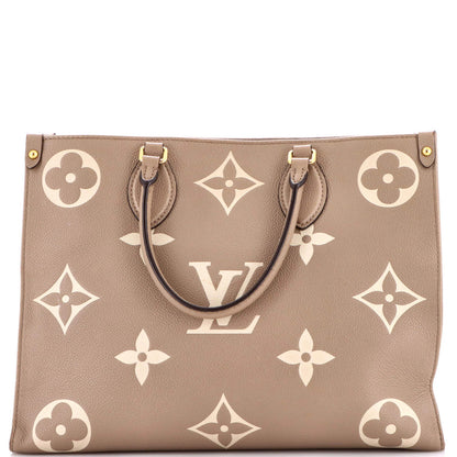 Louis Vuitton Onthego Tote Bicolor Monogram Empreinte Giant Mm