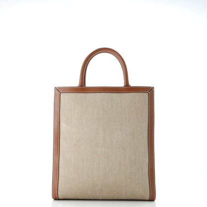 Celine Vertical Cabas Tote Printed Canvas And Leather Small