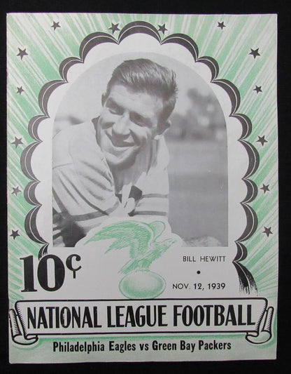November 12, 1939 Philadelphia Eagles Vs. Packers