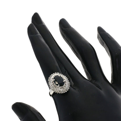 2.38Ct Sapphire Diamond Ring Platinum Pt900  8.7G