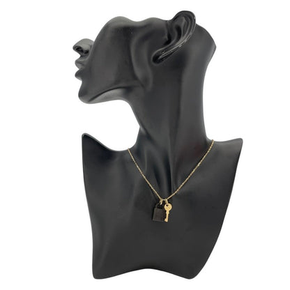 Hermes Amulette Padlock Pm Gold Gp Buffalo Horn Necklace