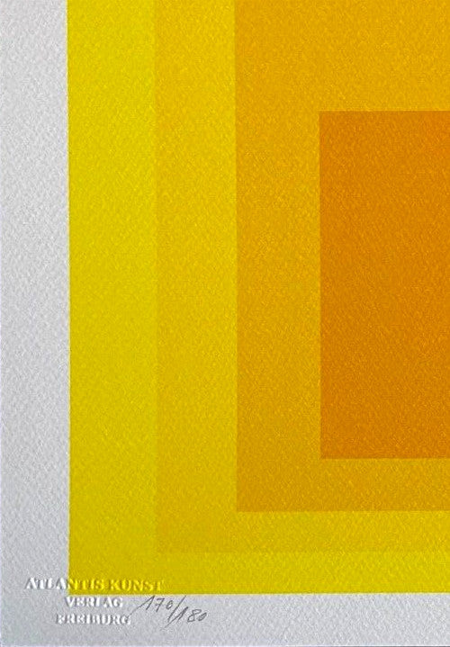 Josef Albers Lithograph Coa Signed Op Numbered